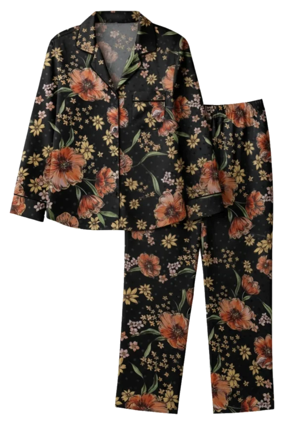 Pyjama Noir Floral
