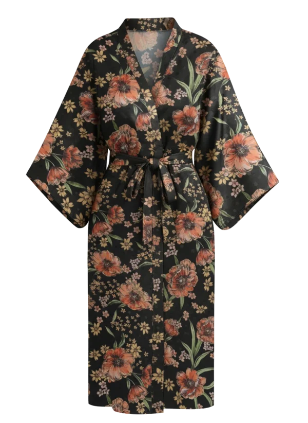 Kimono Noir Floral