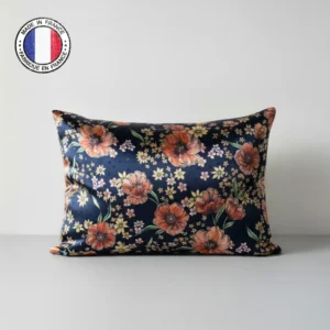 Taie Noire Florale