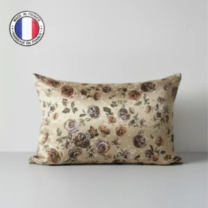 Taie Beige &agrave; Fleurs